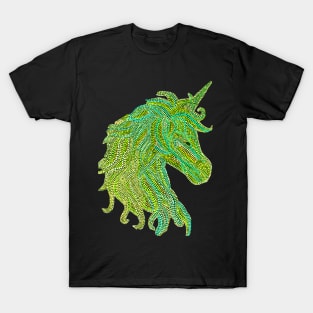 Mythical Unicorn - Green & Yellow T-Shirt